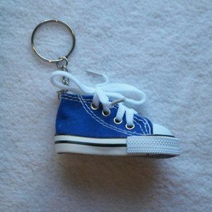 NEW Sneaker Keychain Keyring Blue Mini Hi Top